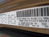 2012 Ram 2500 HD Color Code for Saddle Brown Pearl - Color Code: PUS