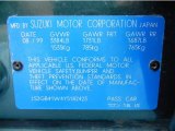 2000 Suzuki Esteem GL Wagon Info Tag