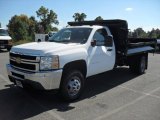 2011 Chevrolet Silverado 3500HD Regular Cab Chassis Dump Truck Front 3/4 View