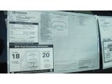 2012 Toyota Tacoma Regular Cab 4x4 Window Sticker