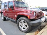 2008 Red Rock Crystal Pearl Jeep Wrangler Unlimited Sahara 4x4 #55487910