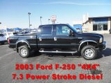 2003 Black Ford F250 Super Duty XLT Crew Cab 4x4 #55537649