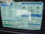 2012 Honda Civic HF Sedan Window Sticker