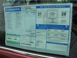 2011 Honda CR-V LX Window Sticker