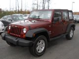 2007 Red Rock Crystal Pearl Jeep Wrangler Unlimited X 4x4 #55537548