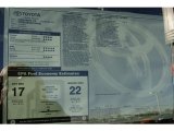 2012 Toyota Highlander Limited 4WD Window Sticker