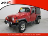 2000 Flame Red Jeep Wrangler Sport 4x4 #55536506