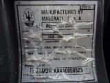 2010 Maserati Quattroporte  Info Tag