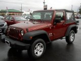 2008 Red Rock Crystal Pearl Jeep Wrangler X 4x4 #55593186