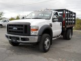 2008 Oxford White Ford F550 Super Duty XL Regular Cab Chassis Stake Truck #55618505