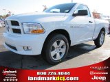 2012 Bright White Dodge Ram 1500 Express Regular Cab #55622019