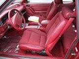 1992 Ford Mustang GT Hatchback Scarlet Red Interior
