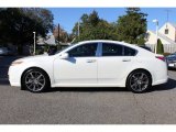 White Diamond Pearl Acura TL in 2011