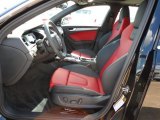 2012 Audi S4 3.0T quattro Sedan Black/Magma Red Interior