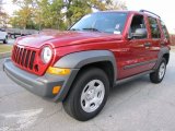 2007 Inferno Red Crystal Pearl Jeep Liberty Sport #55757145