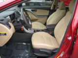 2012 Hyundai Elantra Limited Beige Interior