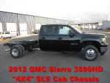 2012 Onyx Black GMC Sierra 3500HD SLE Crew Cab 4x4 Chassis #55779885