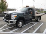 2011 Ford F350 Super Duty XL Regular Cab 4x4 Chassis Stake Truck Front 3/4 View