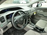 2012 Honda Civic LX Sedan Gray Interior