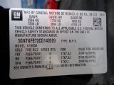 2012 Chevrolet Avalanche LT 4x4 Info Tag