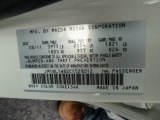2012 MAZDA3 Color Code for Crystal White Pearl Mica - Color Code: 34K