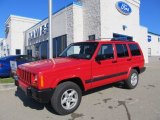 2000 Flame Red Jeep Cherokee Sport 4x4 #55906004