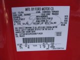 2005 F350 Super Duty Color Code for Red - Color Code: F1