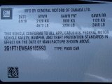 2010 Chevrolet Camaro SS Coupe Info Tag