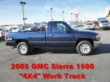 2005 Deep Blue Metallic GMC Sierra 1500 Work Truck Regular Cab 4x4 #55957050