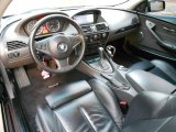2004 BMW 6 Series 645i Coupe Black Interior