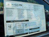 2012 Mercedes-Benz GL 550 4Matic Window Sticker