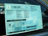 2012 Mercedes-Benz ML 350 BlueTEC 4Matic Window Sticker