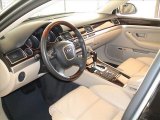 2009 Audi A8 L 4.2 quattro Linen Beige Valcona Leather Interior