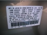 2005 RL Color Code for Desert Mist Metallic - Color Code: YR538M