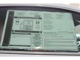 2012 Jaguar XK XKR Coupe Window Sticker