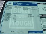 2012 Ford F250 Super Duty XL SuperCab 4x4 Window Sticker