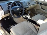 2006 Honda Civic LX Coupe Ivory Interior