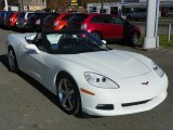 Arctic White Chevrolet Corvette in 2008