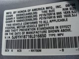 2006 Element Color Code for Alabaster Silver Metallic - Color Code: NH700