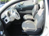 2012 Fiat 500 c cabrio Lounge Tessuto Avorio-Nero/Avorio (Ivory-Black/Ivory) Interior