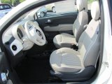 2012 Fiat 500 c cabrio Lounge Tessuto Avorio-Nero/Avorio (Ivory-Black/Ivory) Interior