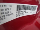 2012 500 Color Code for Rosso Brillante (Red) - Color Code: PRA
