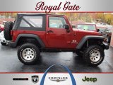 2009 Red Rock Crystal Pearl Coat Jeep Wrangler X 4x4 #56275041