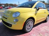 2012 Giallo (Yellow) Fiat 500 c cabrio Lounge #56275742