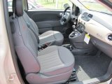2012 Fiat 500 Lounge Tessuto Grigio/Nero (Grey/Black) Interior