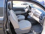 2012 Fiat 500 c cabrio Lounge Tessuto Avorio-Nero/Nero (Ivory-Black/Black) Interior