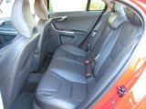 2012 Volvo S60 R-Design AWD R Design rear seats in Off Black