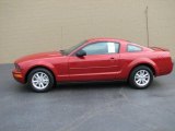 2008 Dark Candy Apple Red Ford Mustang V6 Deluxe Coupe #5606857