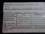 1995 Chevrolet Chevy Van G20 Passenger Conversion Info Tag