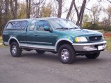 1997 Pacific Green Pearl Metallic Ford F250 Lariat Extended Cab 4x4 #56398133